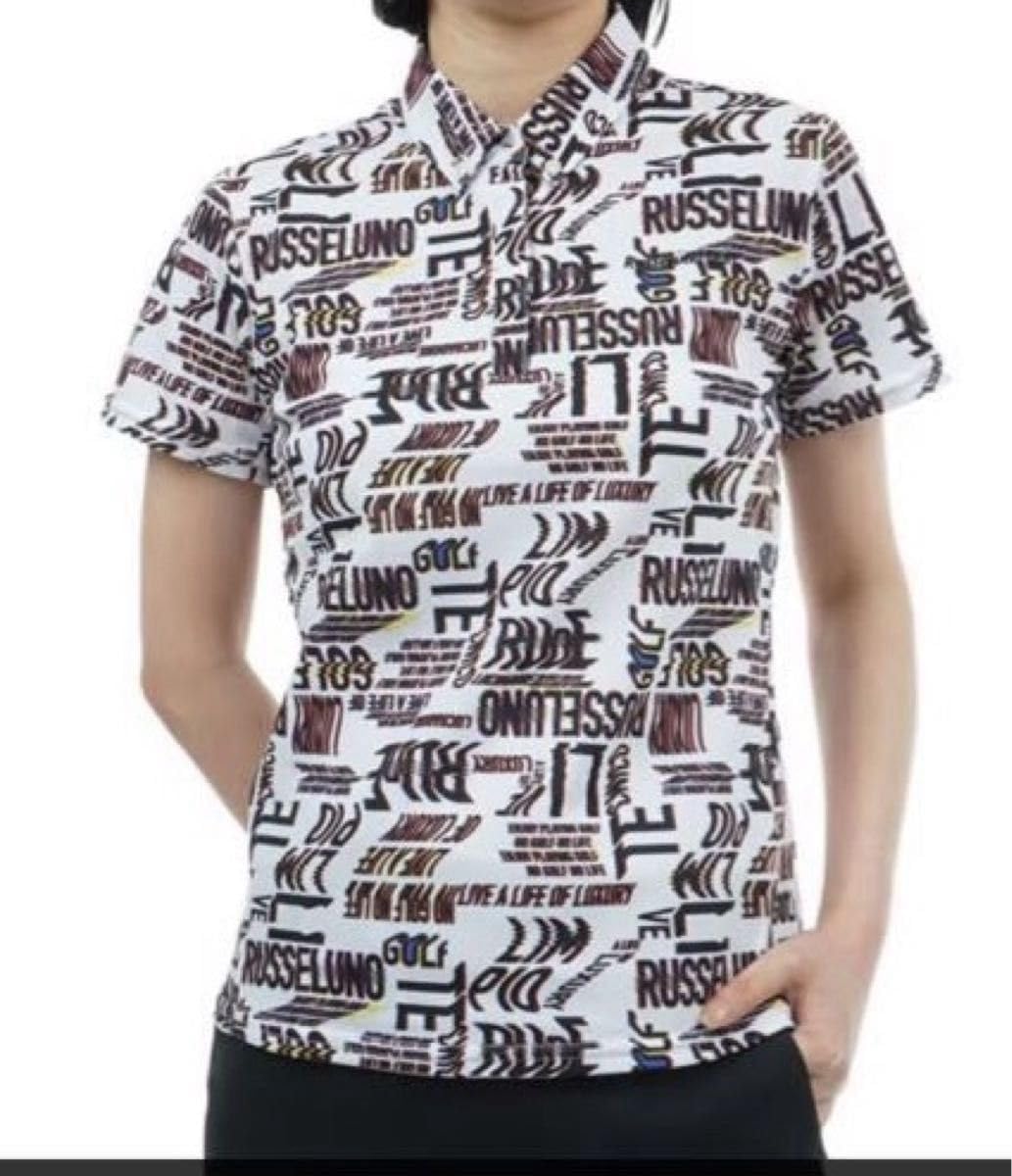 ラッセルノ セーター バックロゴ Vネック ワンポイント ゴルフウェア