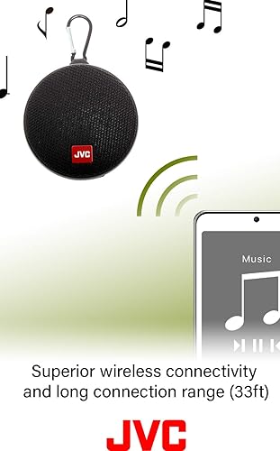 Miniatura 4 de JVC Altavoz inalámbrico portátil con sonido envolvente, Bluetooth 5.0, IPX4 impermeable, duración de la batería de 7 horas - SPSA2BTB (negro)