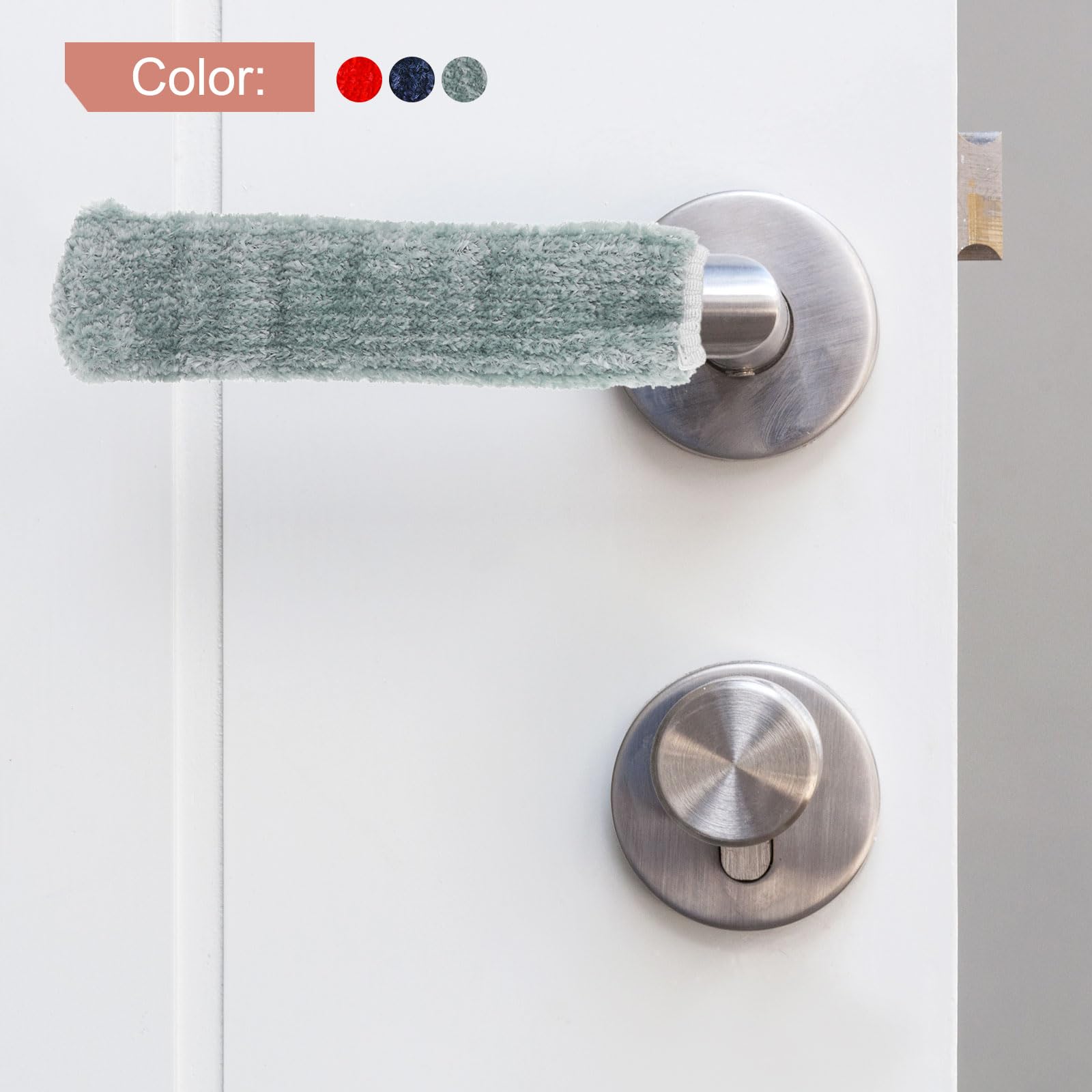 Plush Door Handle Covers - Protect from Heat & Cold -5
