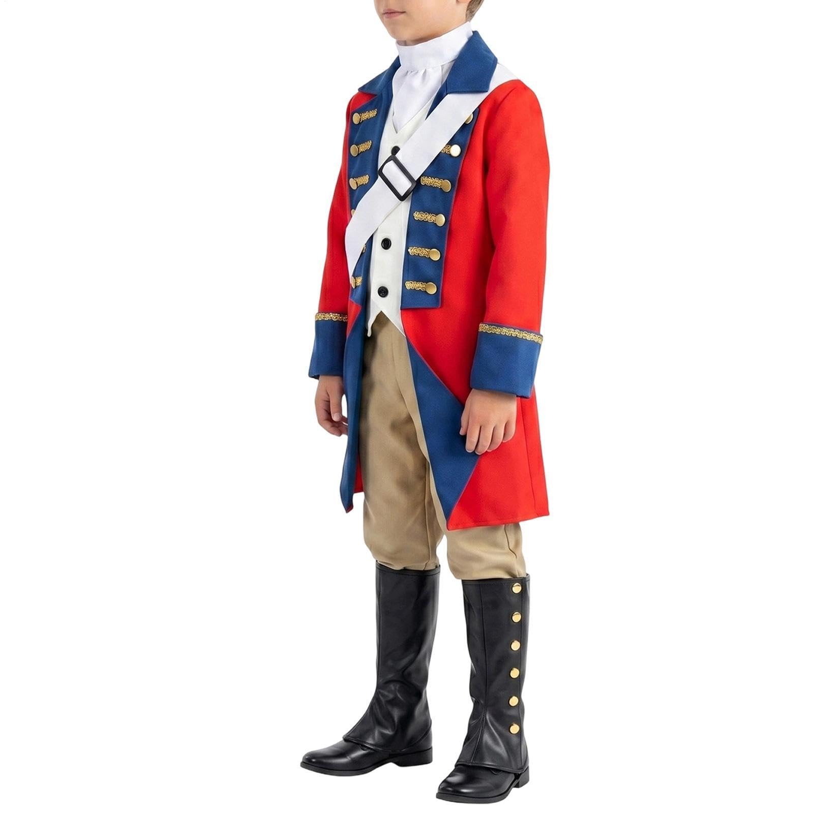 Costume da rossa britannica per ragazzi teatro, set per travestimenti di
