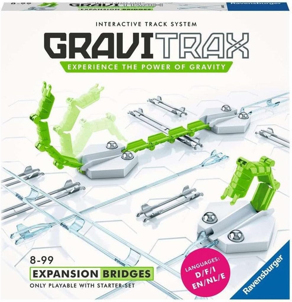 GraviTrax Bridges Expansion Set - Marble Run and STEM Toy for Boys and Girls Age 8 and Up - Expansion for 2019 Toy of The Year Finalist GraviTrax, 26169