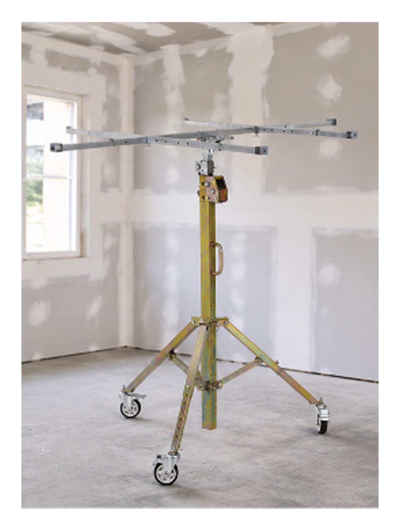 Sollevatore per cartongesso resistente per pareti e soffitti, sollevatore regolabile per cartongesso, sollevamento manuale ed elettrico fino a 450 cm, per ristrutturazione e costruzione di case