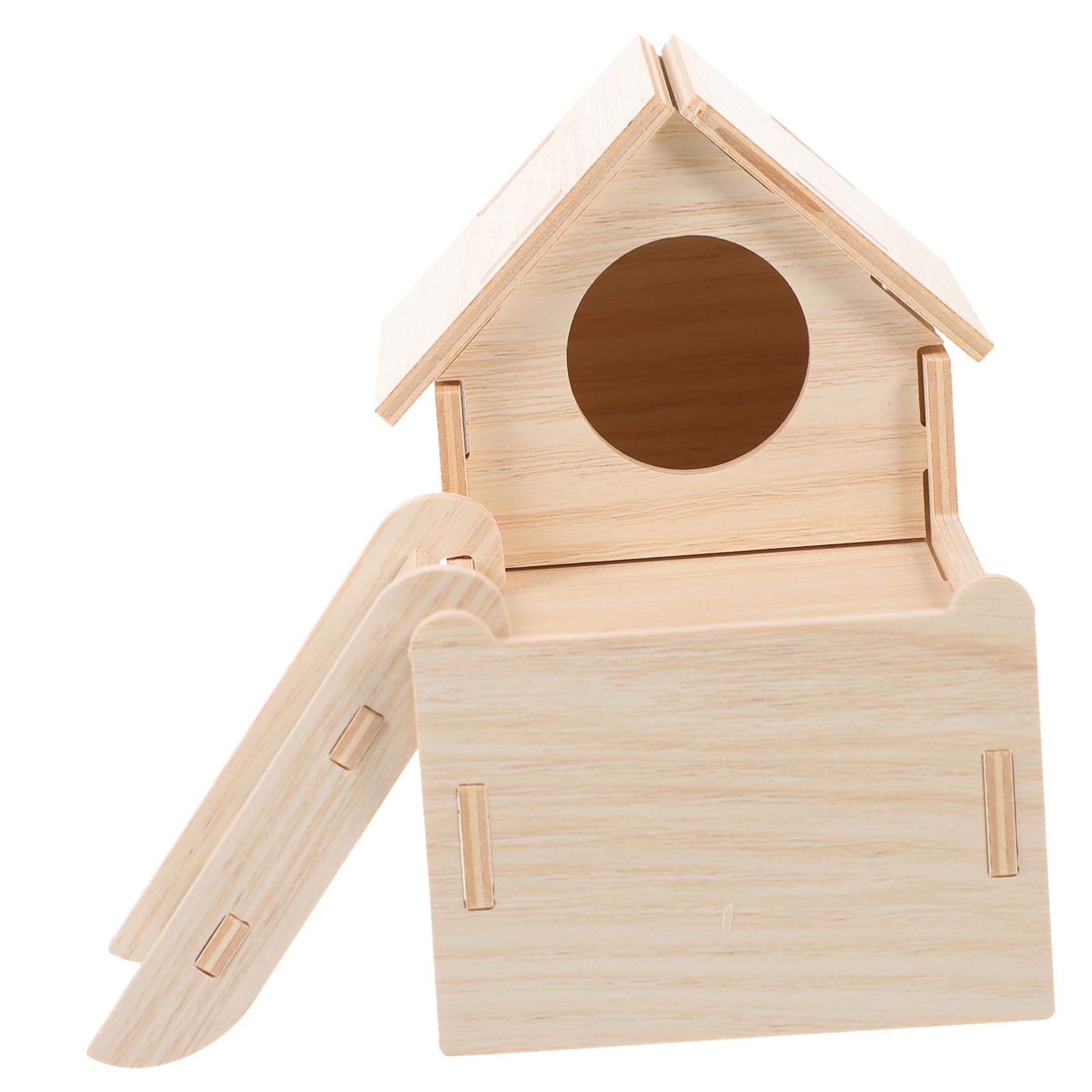 HOLIDYOYO 1Set Hamster Hideout House Multi Wood Hut for Guinea Pig Hedgehog Small Pets Spacious Sturdy Odor Design for Resting Playing