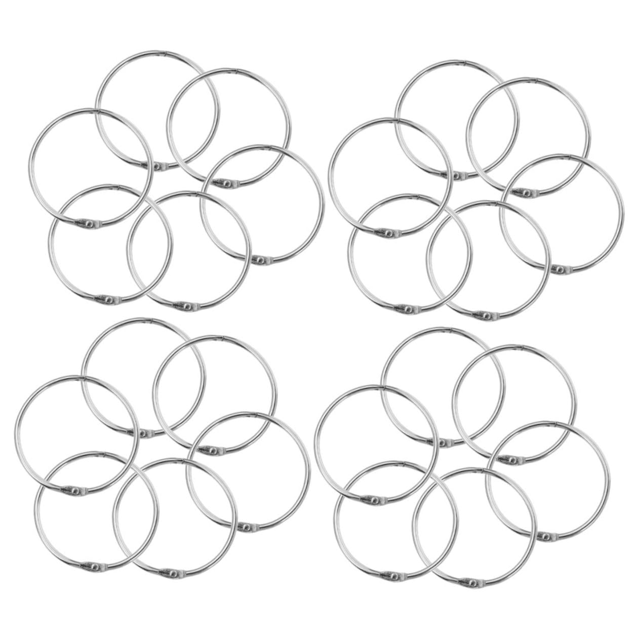 Alipis 5 Set di Ganci per Tende da Doccia Rotondi per Asta Doccia Ganci Decorativi per Tende da Doccia 30 Pezzi * 5