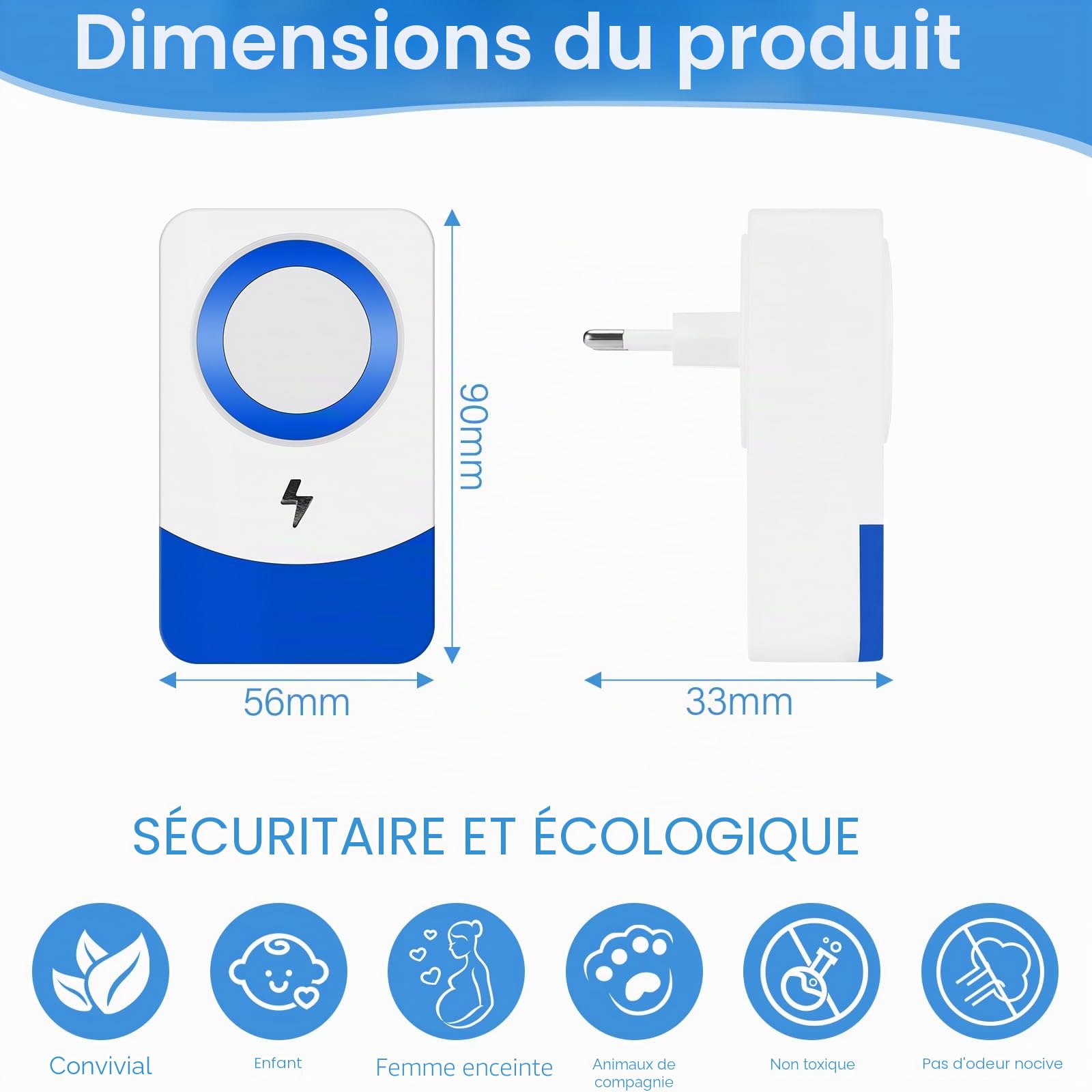 Sprifityy 4pcs Répulsif à Ultrason Antiparasitaire, Prise Anti Moustique, Ultrason pour Nuisible, Ans Odeur, Insectes,Souris,Cafards,Araignée,Mouches,Fourmis,Punaises, puces et Mites etc
