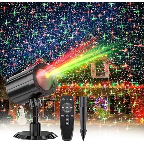GUSODOR Christmas Projector Lights Outdoor, Dynamic Christmas Projector with Remote Control, Waterproof Christmas Projector Lights for Indoor Outdoor Christmas Decoration, Holiday, Wedding, Yard Decor Cover