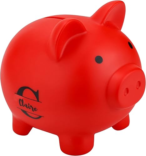 Alcancía personalizada para niños y niñas, alcancía de plástico irrompible de gran tamaño, caja de dinero, decoración de guardería, regalos para