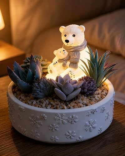 waxarapy LED Night Light for Kids, Small Polar Bear Decorative Night Lamp with F