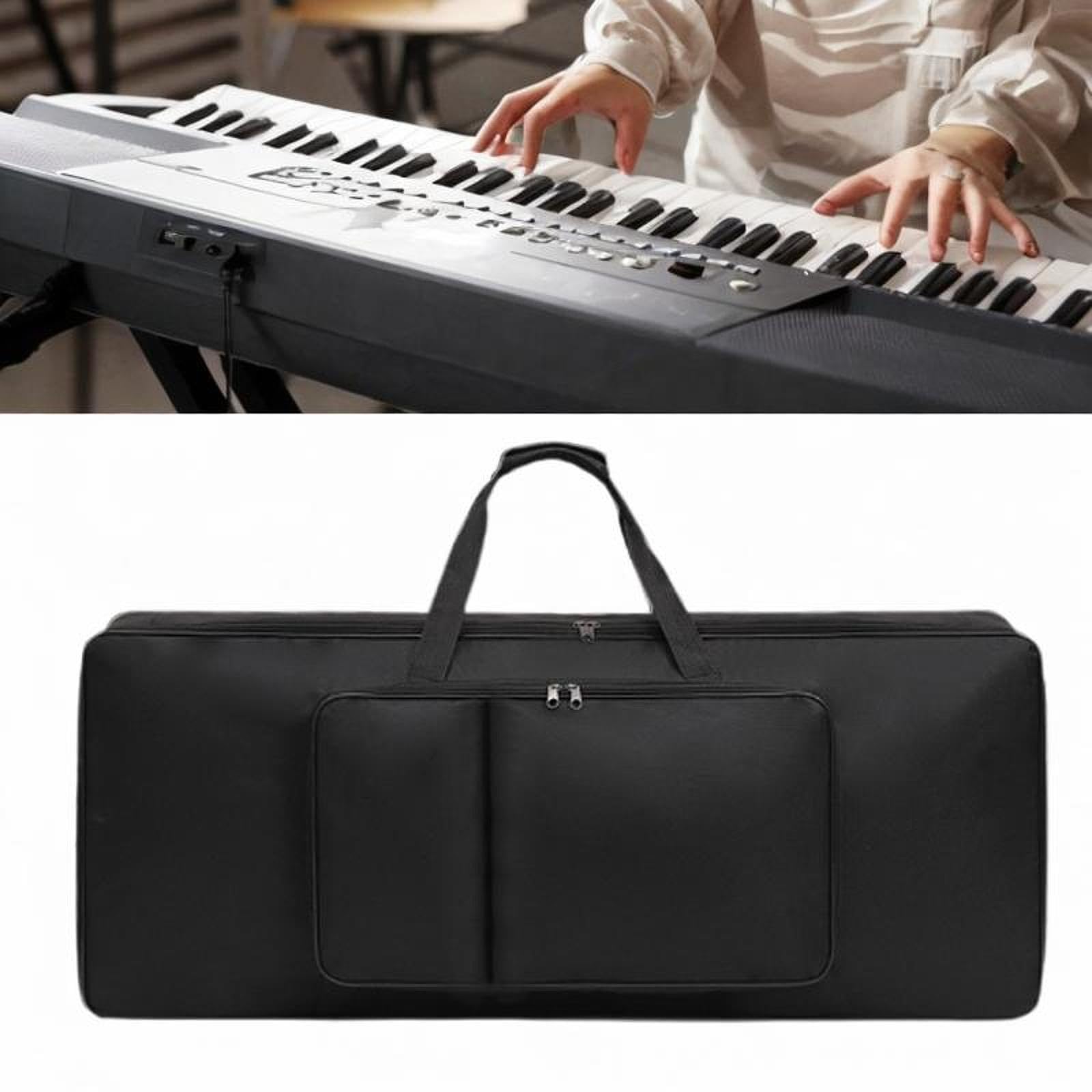 Custodia protettiva impermeabile per tastiera di pianoforte per 61 tasti, custodia imbottita adatta per tastiera musicale elettronica impermeabile