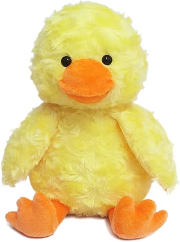 Animal de Peluche Relleno Pato Rosa, Lindo Juguete de Pato Amarillo Peludo, Juguete de Peluche Suave y Tierno Abrazable para Niños y Niñas, Regalos