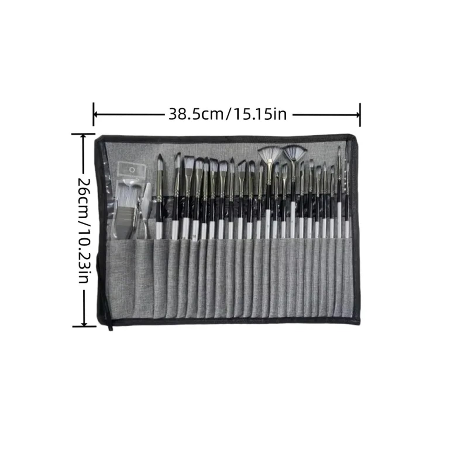 24-teiliges Pinselset mit Palettenmesser – Kunstpinsel Mehreren Spitzen for Acryl-/Aquarellmalerei(24 pcs)