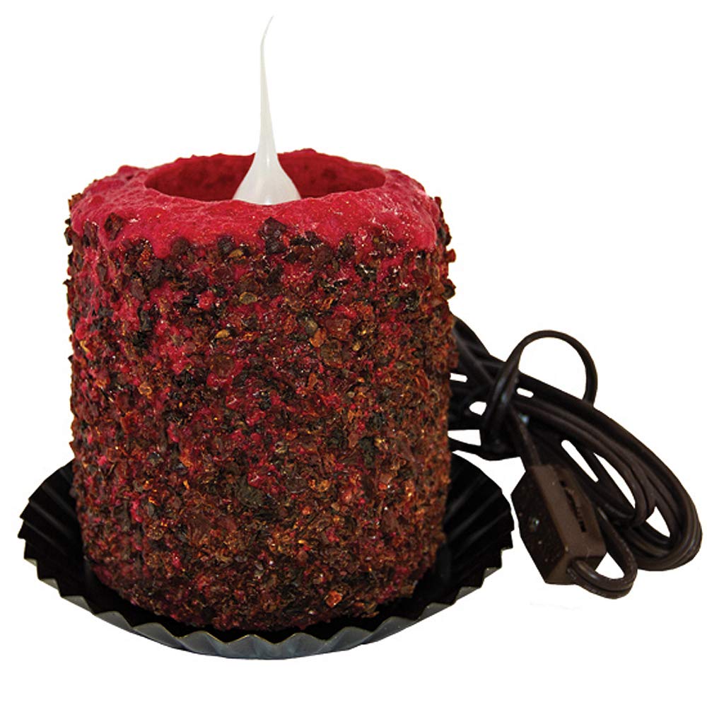 Warm Glow Candle Company Homespun Harvest Electric Candle, Red Amazon