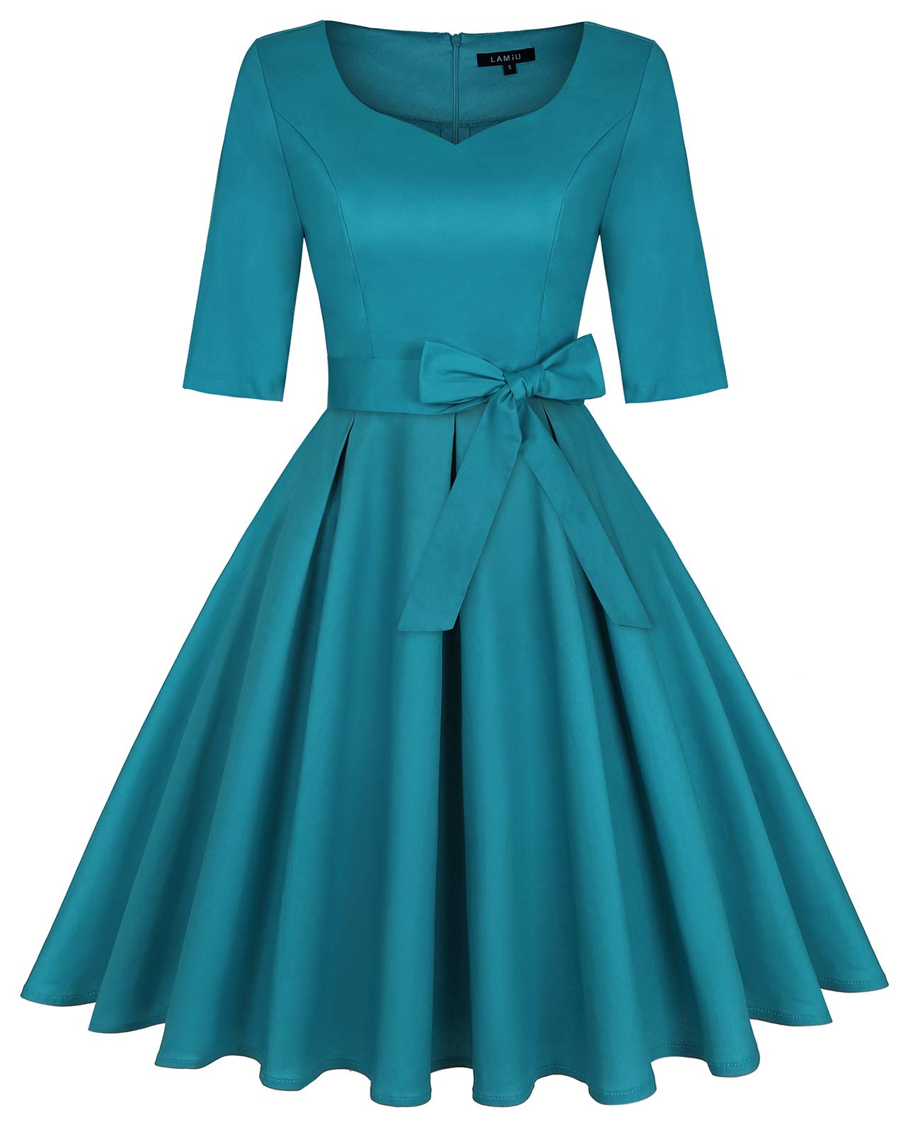 MINTLIMIT Women's 1950s Retro Vintage Rockabilly Sweetheart Cocktail Dress with Pockets
