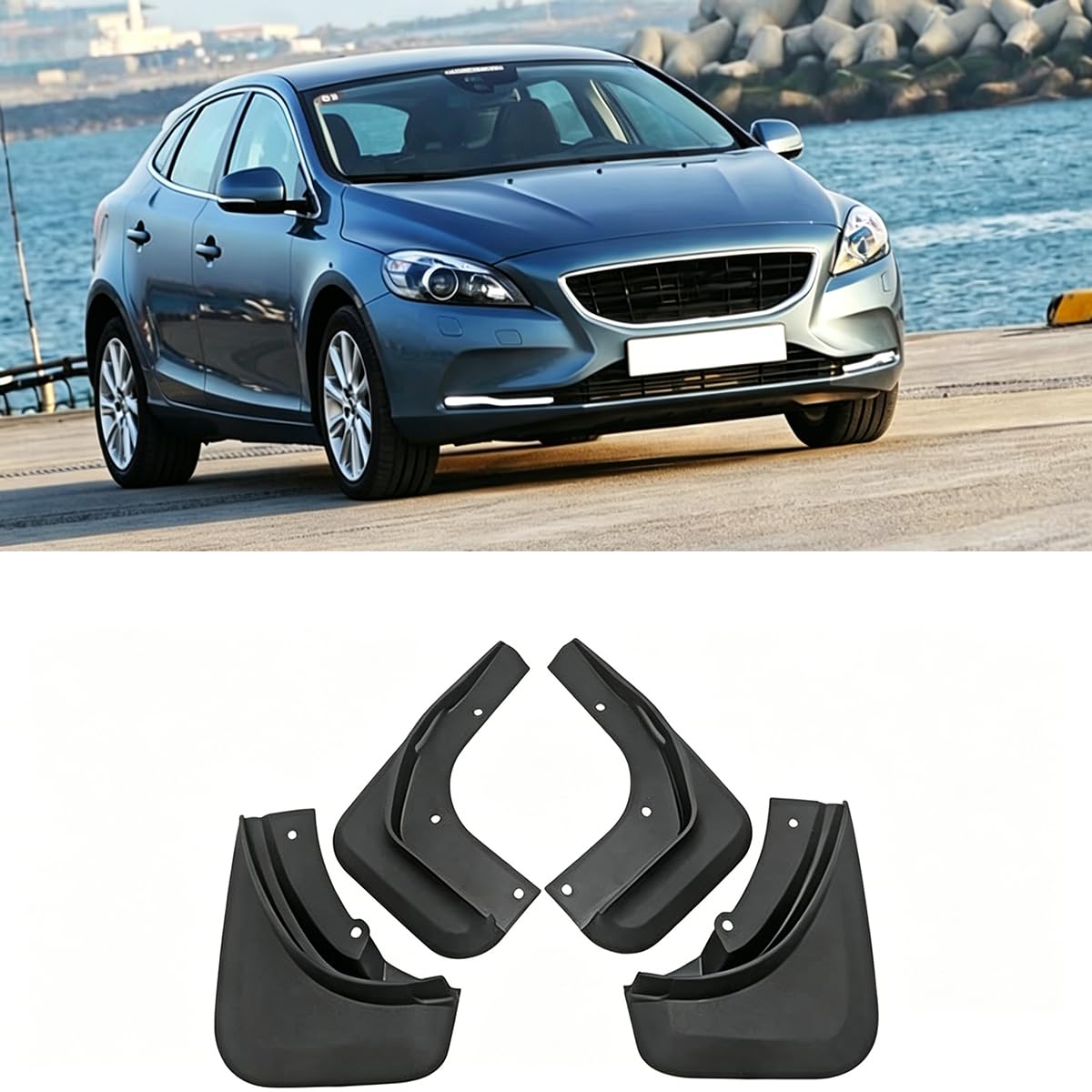 Garde-Boue pour Volvo V40 2013-2019 Protection Bavettes Auto