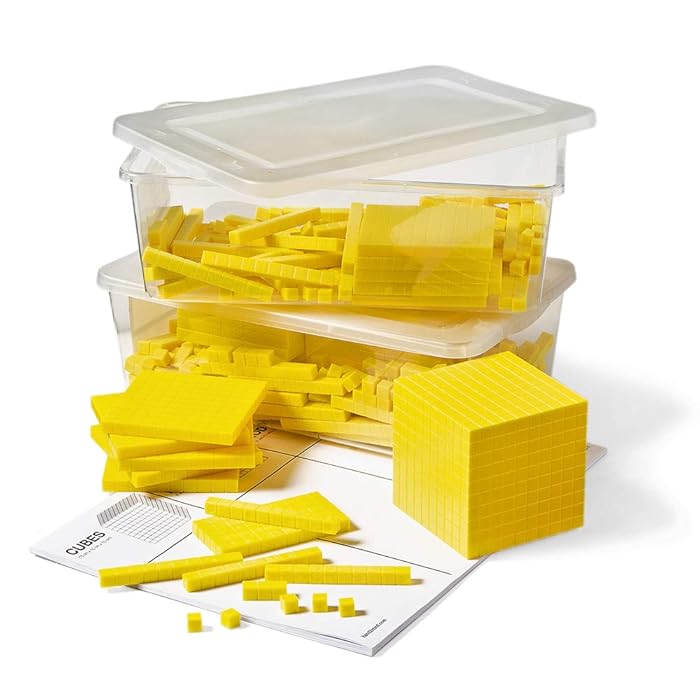 Buy hand2mind Yellow Plastic Base Ten Blocks Complete Set, Place Value