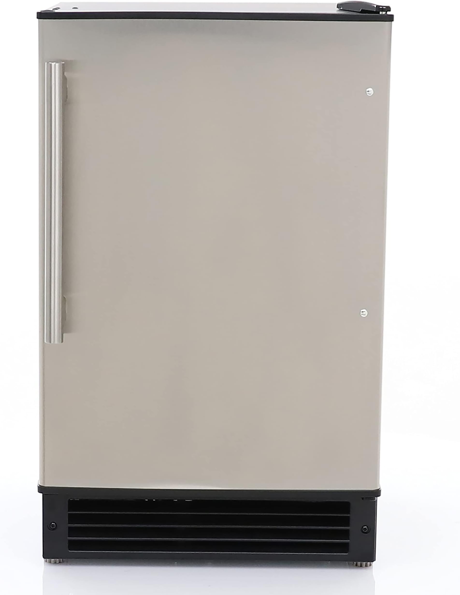 DUURA DCIM15C Crescent Ice Maker Front-Venting for Countertop or Built-in Use No Drain Line Needed, 18-Inches Wide, 15-Lb., Metallic