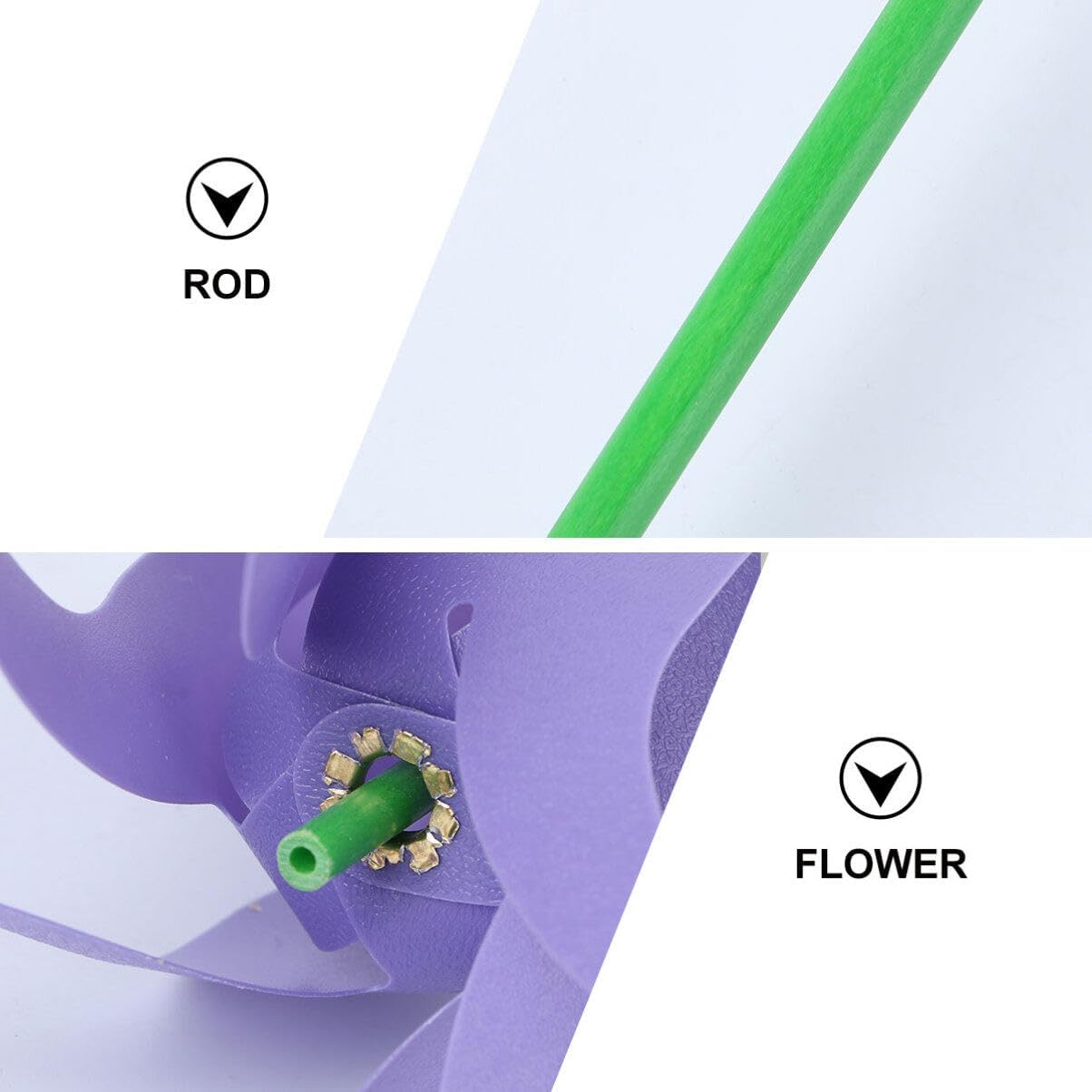 2sets and Girls Toy Windmill Outdoor Garden Decor Spring Tulip Decoration 12pcs*2 Random