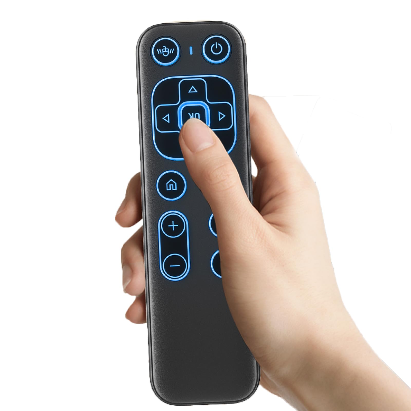 iPazzPort Mini Wireless Keyboard Air Mouse Remote 3-in-1, 2.4GHz Rechargeable with 7 RGB Backlit for Streaming on Android TV Box, PC, HTPC, Projector