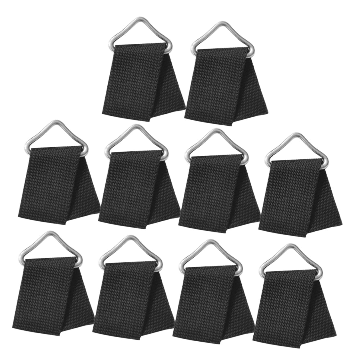 Toddmomy 10Sets Replaceable Triangle Buckles for Trampolines Durable Ring Replacement Parts with Webbing for Outdoor Trampoline Accessories Easy Assembly and Enhanced Safety