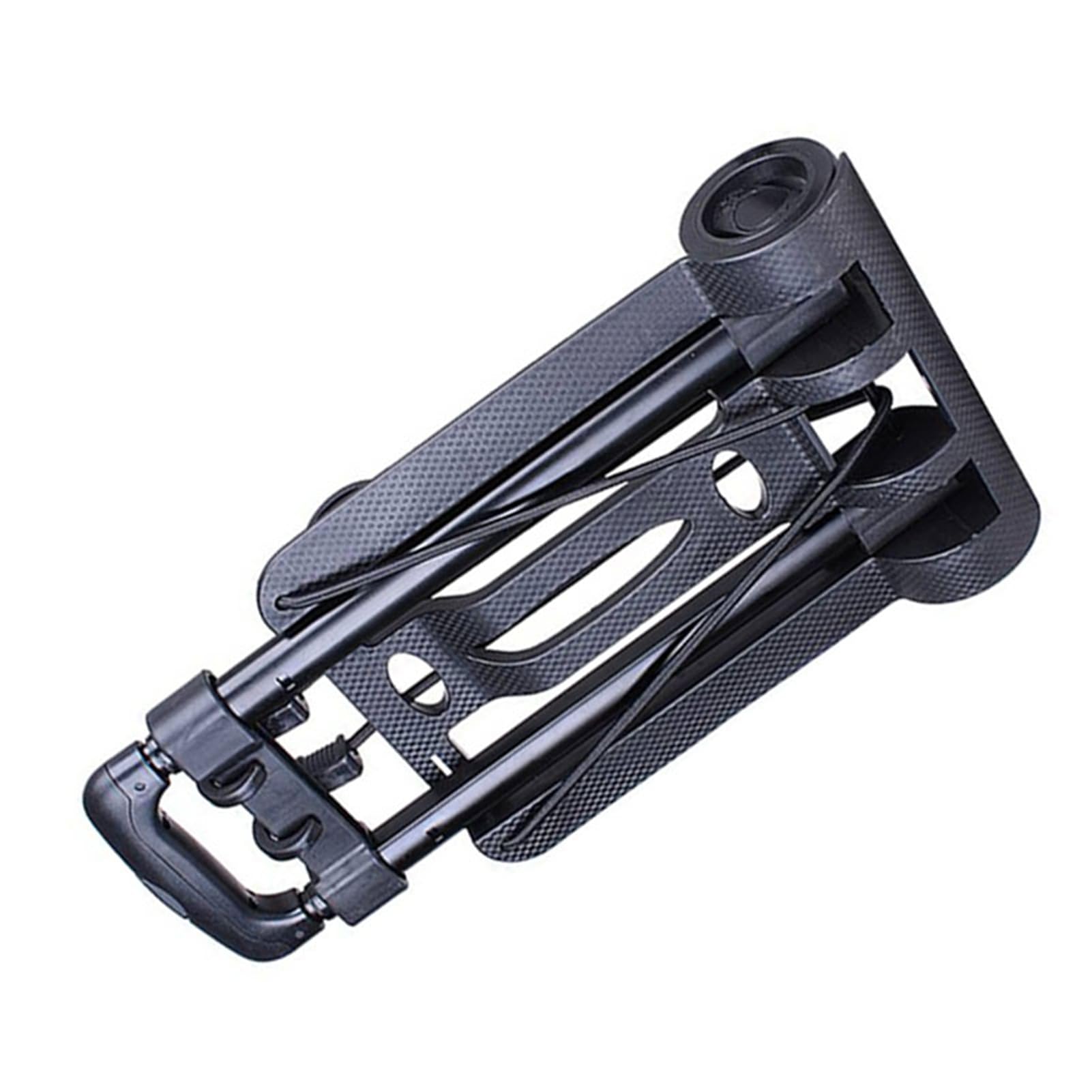 POENVFPO Carretilla de Mano Plegable, Carrito de ABS y Hierro con Ruedas, Carretilla de Mano Plegable para Viajes, Compras en la Oficina, Capacidad de 110 Libras, Barra de Tracción de 35 Pulgadas,