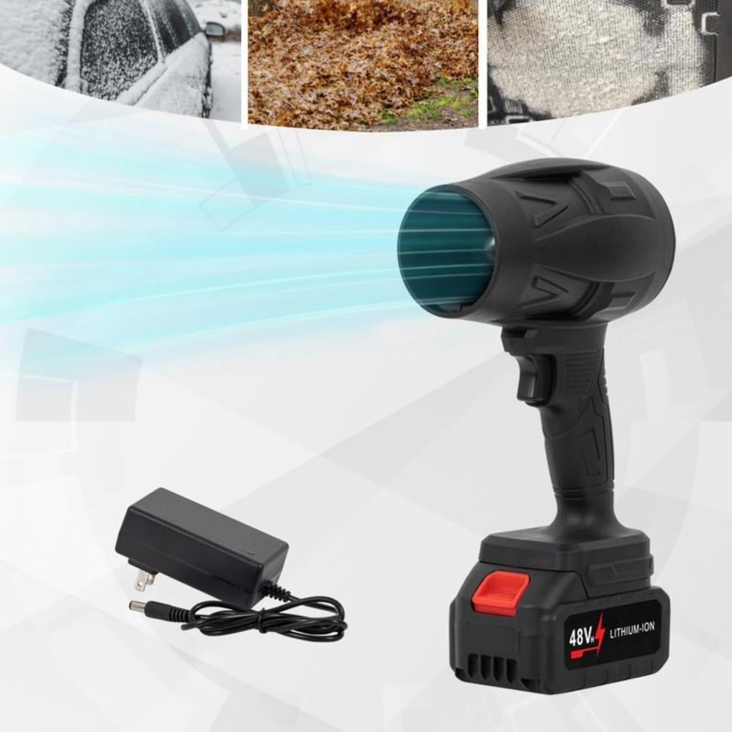 KING FORU Jet Air Blower - Astrophile, 120 MPH, Lightweight Portable TurboDry Cordless Car Dryer, Hair Dryer with Adjustable Speeds, Rechargeable Battery, Safety Switch for Fast Drying & Styling 4