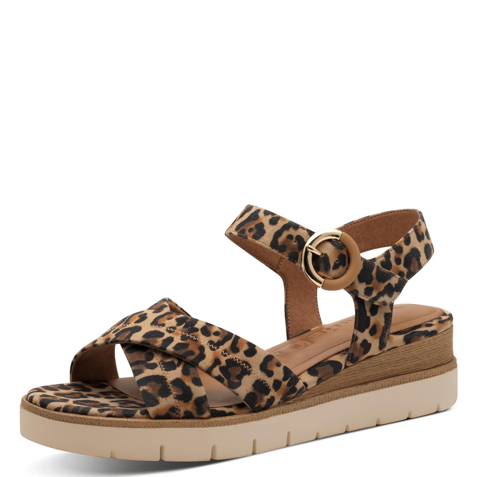 Tamaris Women's Damen 1-28202-42 Wedge Sandal, Leopard, 6.5 UK