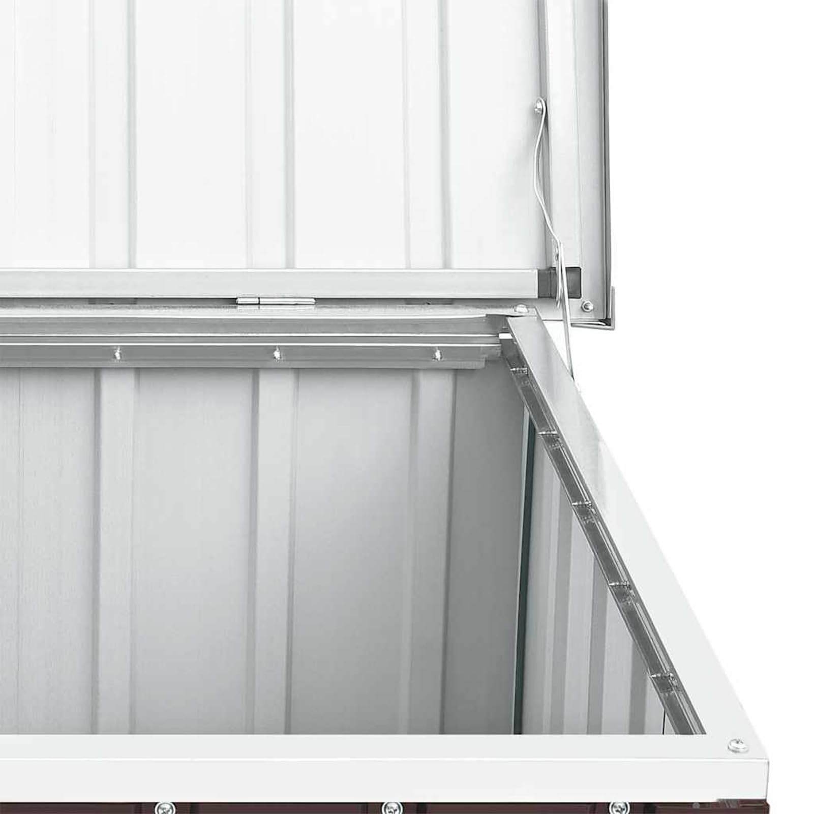 Caja de jardín, caja de cojines, caja de almacenamiento, muebles de jardín, caja de herramientas, caja de balcón, para jardín, terraza, marrón, 129 x 67 x 65 cm