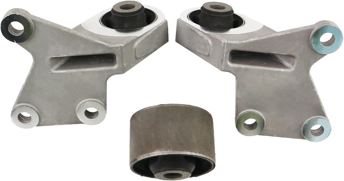 3PCS Rear Left & Right Differential Mounts Compatible with 2007-2017 Jeep Compass / 2007-2017 Patriot Replace 5273443AB, 5273442AA, 5105309AB, EM-4470, EM-4471