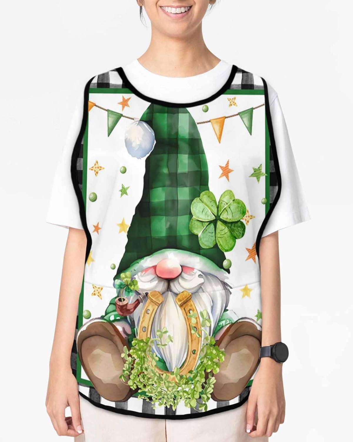 St. Patrick's Day Cobbler Aprons with 2 Large Pockets for Men Women, Unisex Smock Apron for Chef Clothing Protector