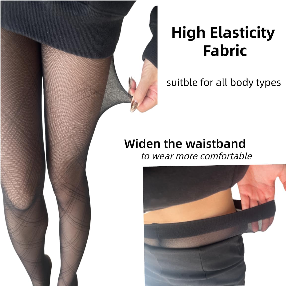 Tights with Unique Patterns Pontyhose for Wowen Gothc Tights for Dating Shooting Street Snap - Image 3