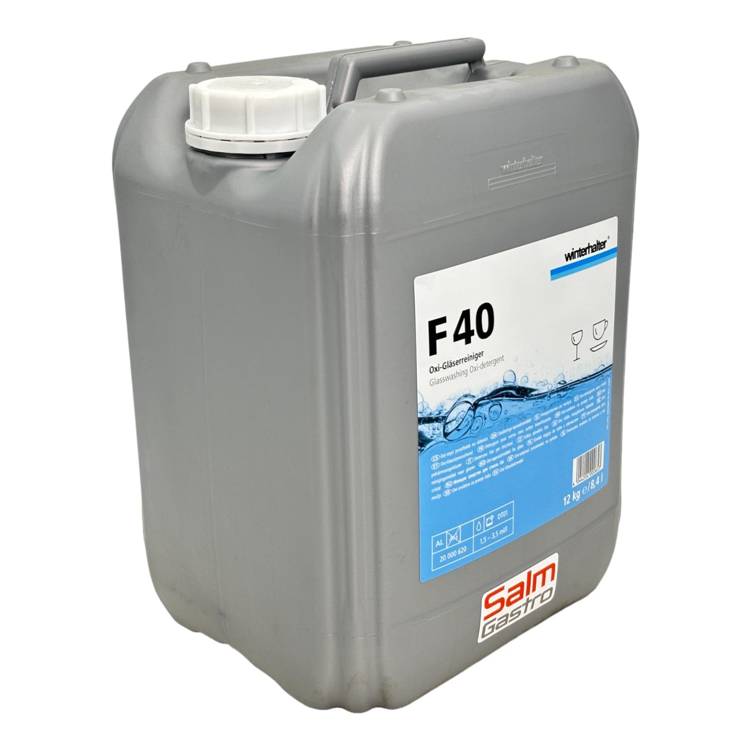 Reinigungskanister Winterhalter F40 für Gläser 8,5 kg 12 (UN 1719 CAUSTIC ALKALI LIQUID, N.O.S, 8, II - nicht mehr als die vorgeschriebenen Freigenzwerte vom 1.1.3.6)