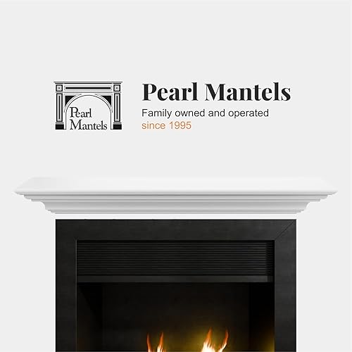 Miniatura 14 de Pearl Mantels ARYB48618 Clean and Sophisticated Painted MDF Mantel Shelf, 48", Crisp White Blanco Crisp
