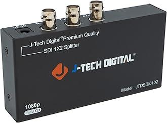 J-Tech Digital SDI Splitter | 1 Input, 2 Outputs | Supports up to 1320ft. | Compatible with SD, HD, 3G-SDI for Cameras, Monitors [JTDSDI0102]