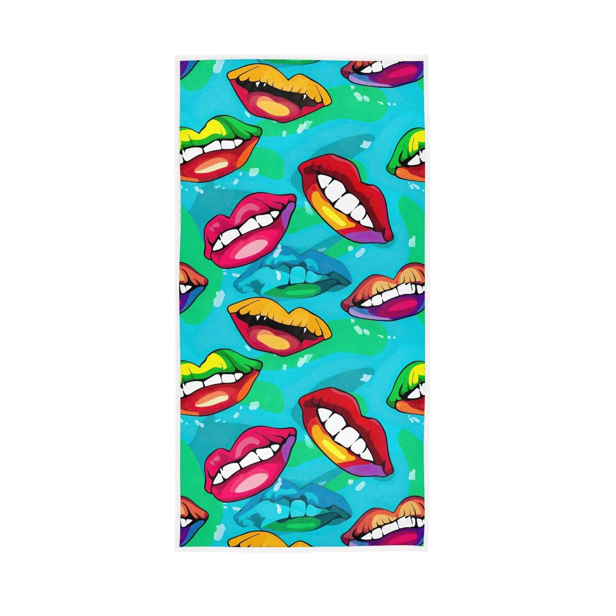 HUYGD Wolf Howls Under The Starry Sky Hand Towels, 15 x 30 Inches, Soft Highly Absorbent Towels for Bathroom Gym Hotel