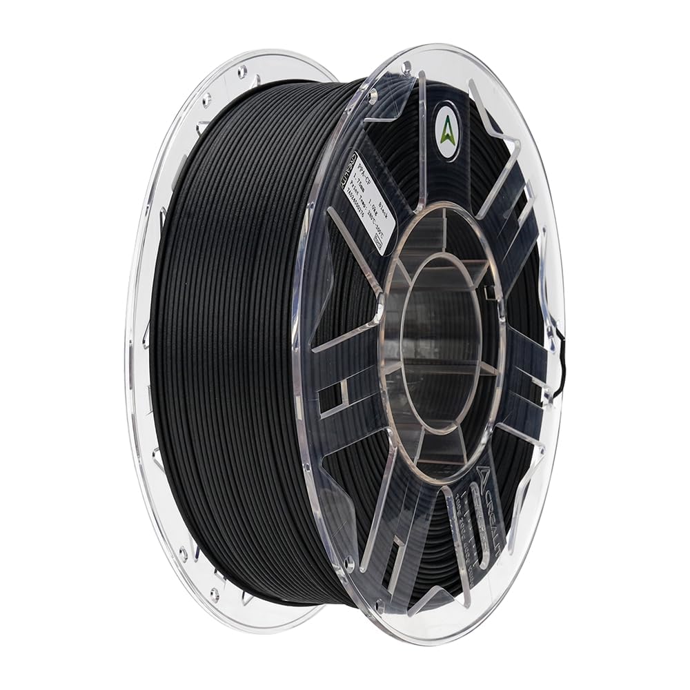 Creality PPA-CF filament do drukarki 3D 1,75 mm, 1 kg (2,2 funta), wysokowydajny nylon z 15% włóknem węglowym do części samochodowych i przemysłowych (czarny)