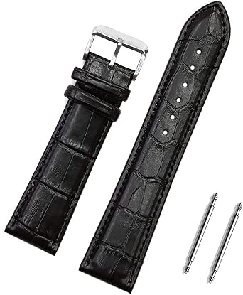 Black Crocodile Watch Cord Strap18-20-22-24mm