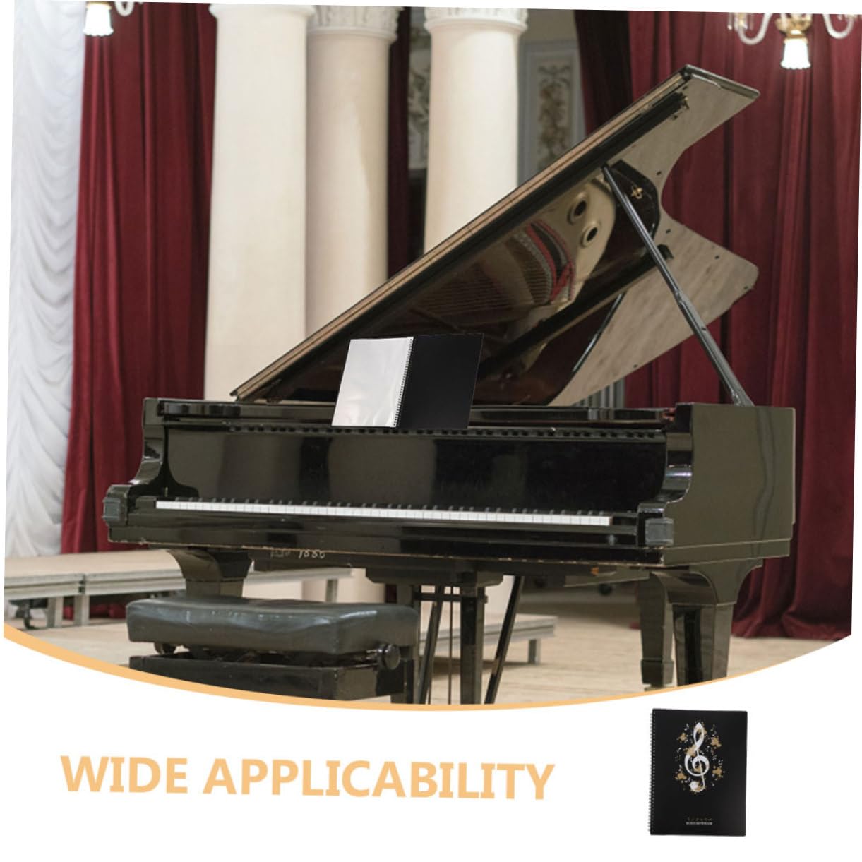 2pezzi Cartelle Musicali con Raccoglitori Inserti Trasparenti Design Resistente Grande Capacità per Organizzare e Conservare Spartiti e Documenti