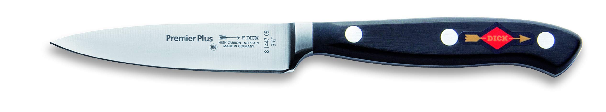 F. DICK Premier Plus Ceppo Portacoltelli In Vetro Acrilico Con 4 Coltelli: Santoku, Pane, Ufficio E Cuoco – Acciaio X50CrMoV15, 56° HRC - 6