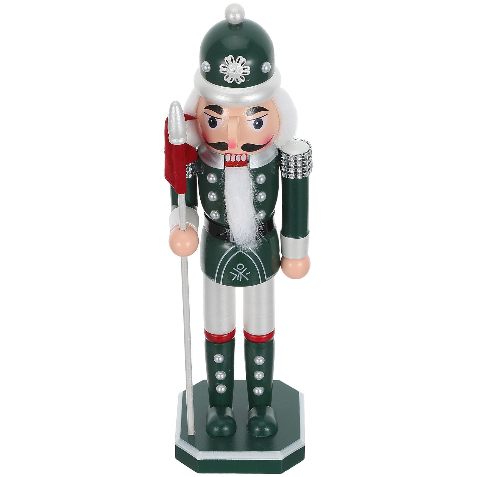 Operitacx Decoración de Navidad de Madera Verde Diseño Clásico y Apariencia Festiva, Adorno Coleccionable Adecuado para Sala de Estar y Estantería