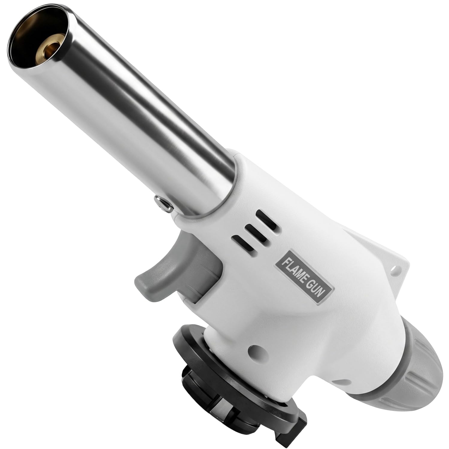 ORILEY Automatic Camping Gas Torch Butane Blowtorch with Adjustable Flame Multipurpose Lighter Handheld Tool Flamethrower Burner Gun for BBQ Camping Soldering Work Kitchen & Cooking (1Pc, White)-picture-27
