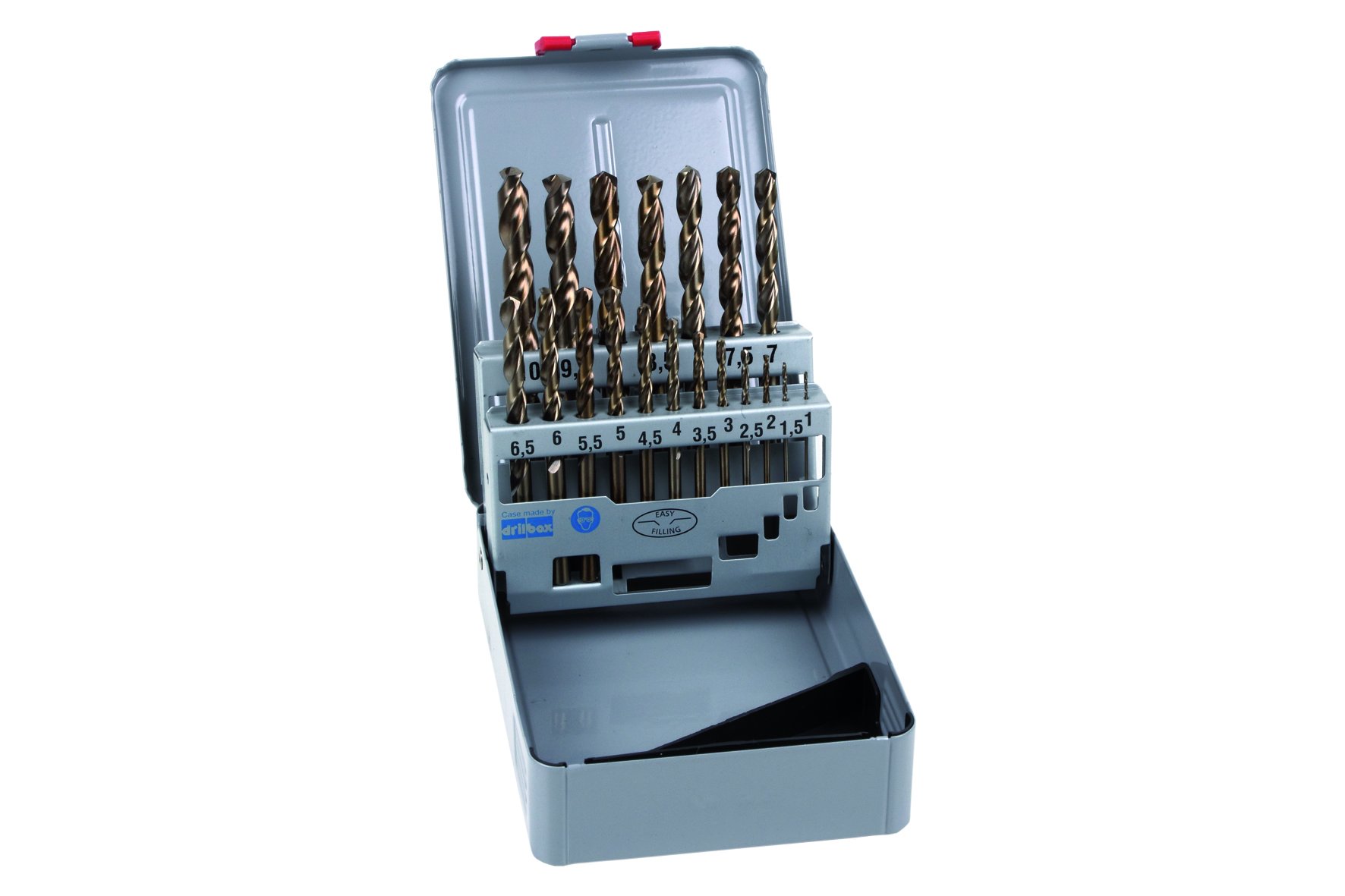 Set metálico brocas HSS-CO, medidas de 1-13mm (medios) 25 Piezas
