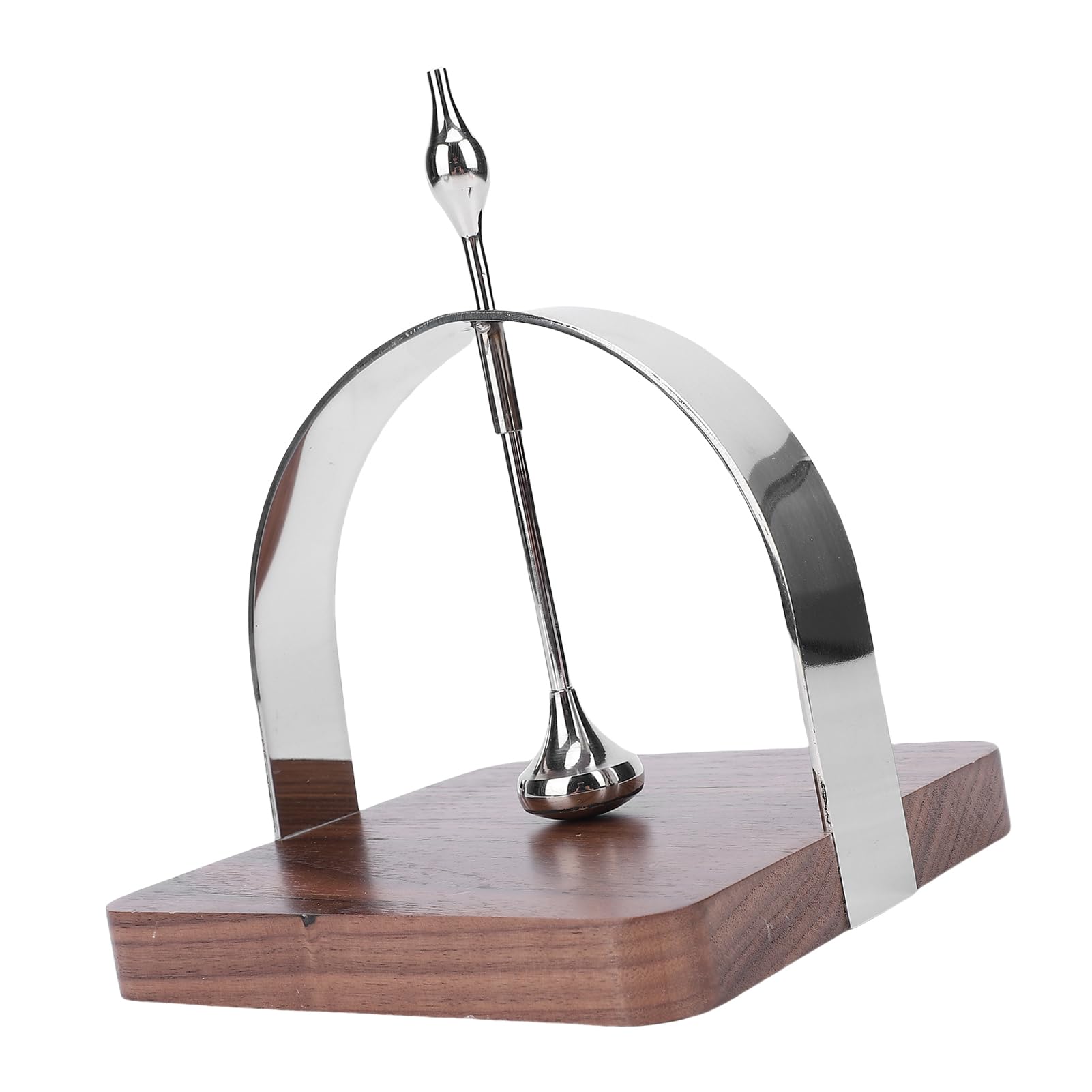 Servilletero Dispensador de Mesa Cuadrado con Barra Central de Metal, Bandeja de Nogal y Brazo con Peso para el Hogar, Cocina, Oficina, Restaurante, Cafetería y Bar