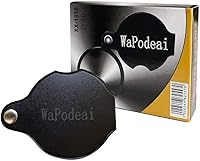 Vista 6 de Wapodeai 2pcs 10x Small Pocket Magnify Glass, Apply to Reading, Science, Jewelry, Hobbies, Books