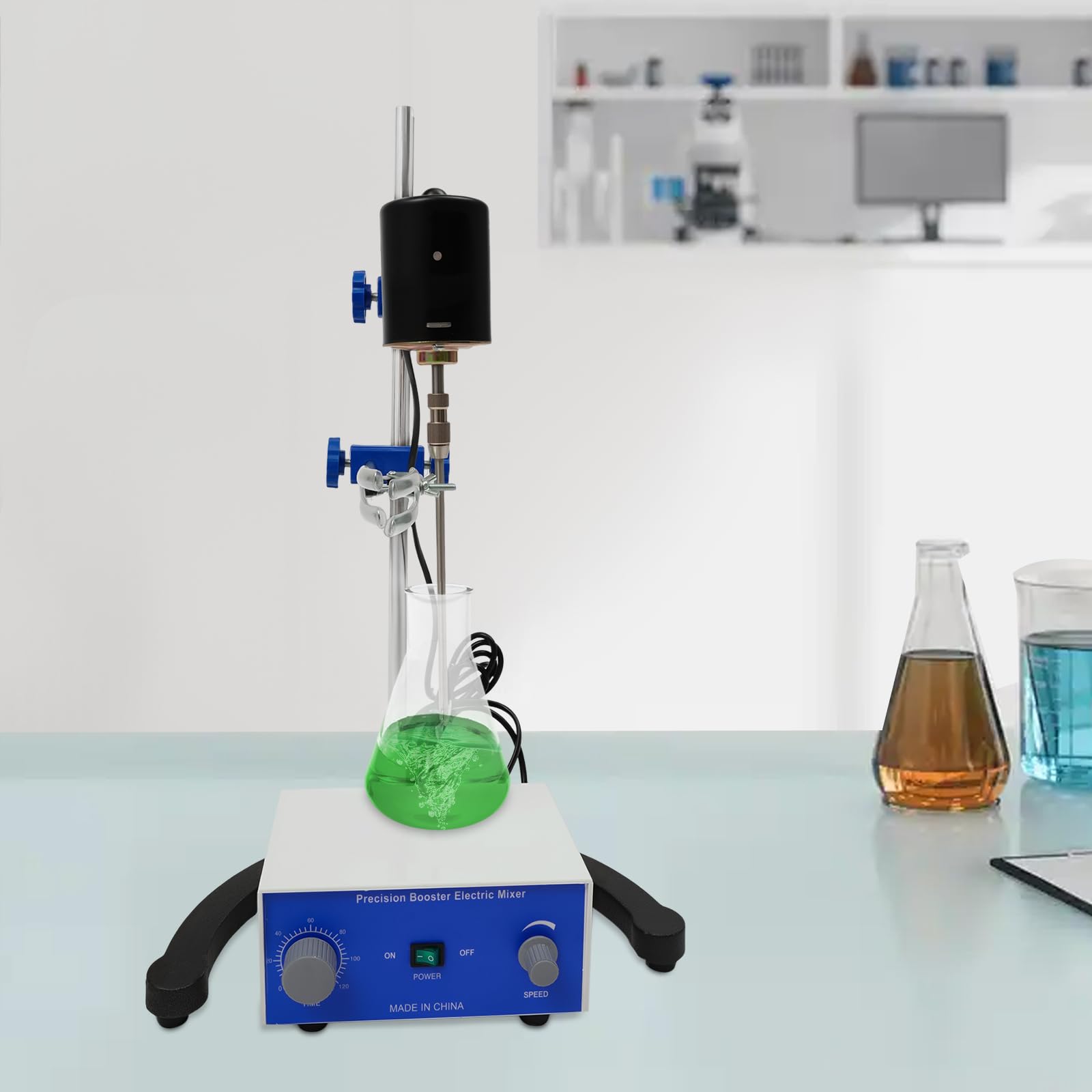 Agitateur de Laboratoire électrique 220V Mélangeur d'agitateur 0-2800 rpm,Mélangeur de Précision 0-120 Minutes,Pour Laboratoire, Métallurgie, Chimie