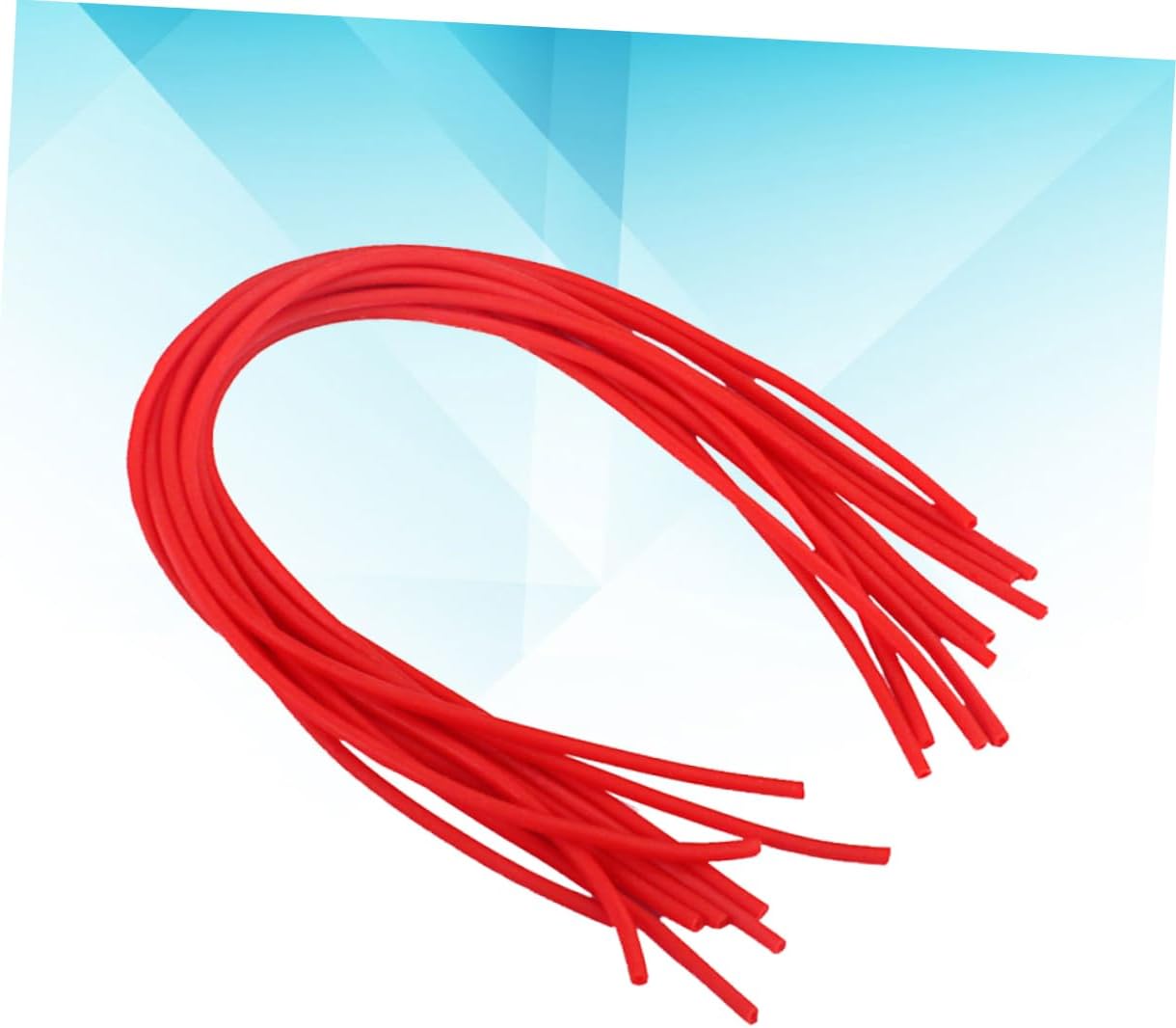 Toyvian 20pcs Red Tube Strings Chinese Dulcimer Parts for Yangqin Rubber Moderate Thickness Eco-friendly