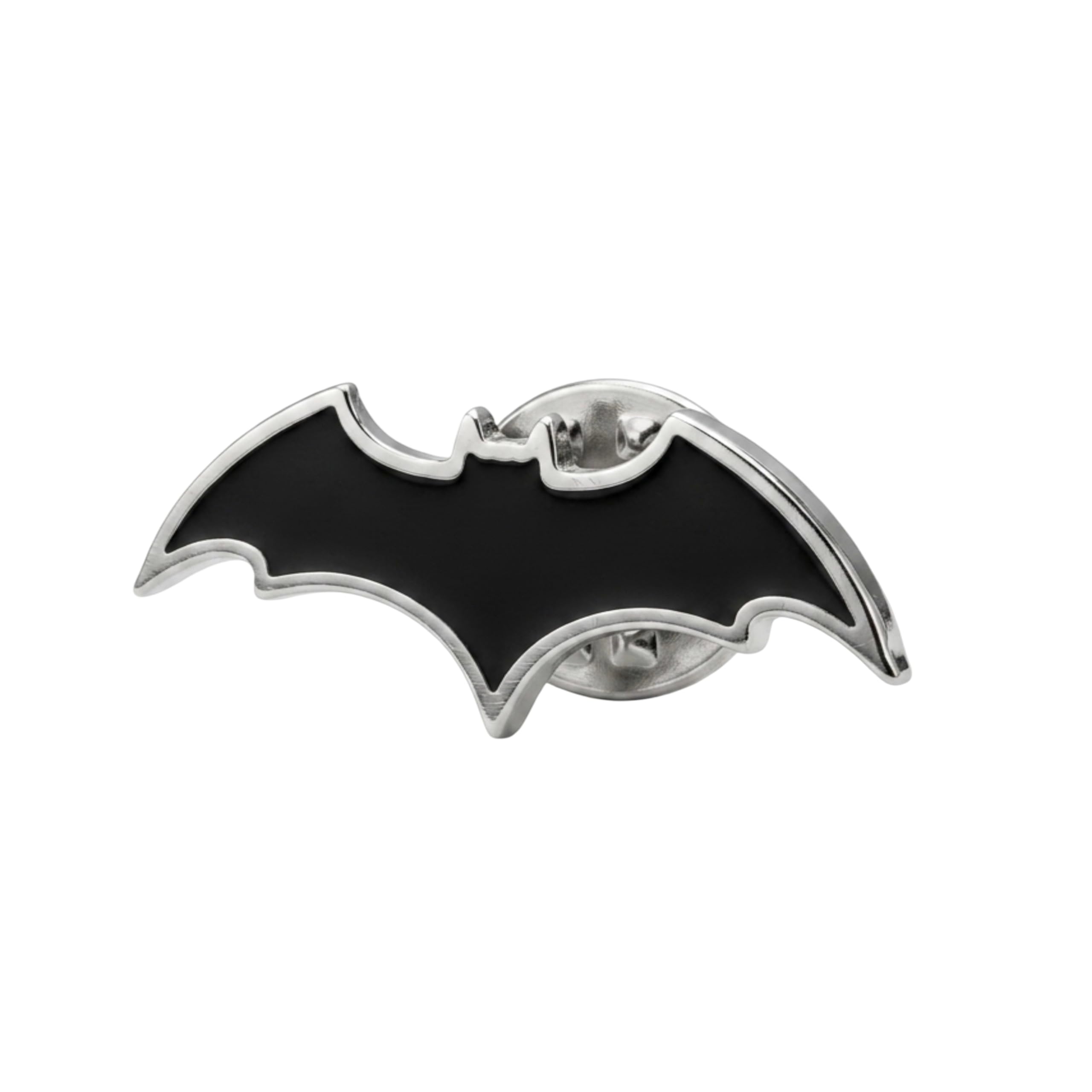 Bat-Shaped Metal Lapel Pin for Men– Silver Finish Statement Brooch-image-24