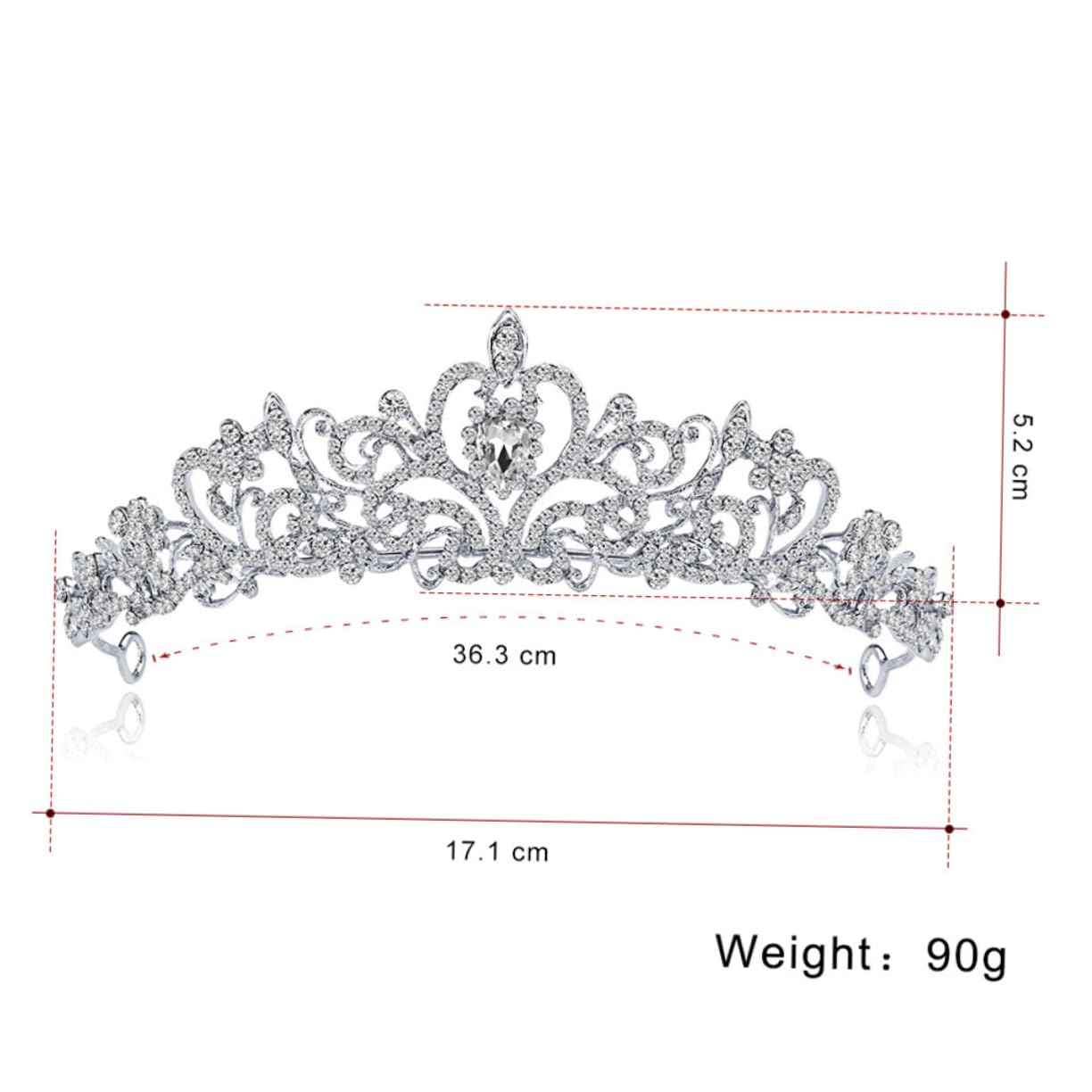 WOONEKY Cerchietto Vintage Con Strass 3 Pezzi Per Matrimonio Festa Sposa Donna