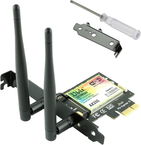 Ubit Gigabit PCIe WiFi 6 Bluetooth 5.2 Card, 802.11 AX