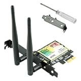 Ubit Gigabit PCIe WiFi 6 Bluetooth 5.2 Card, 802.11 AX Superspeed 2974Mbps, PCIe Wireless Dual-Band （5GHz, 2.4GHz） Network Card, MU-MIMO, OFDMA, Ultra-Low Latency, PCI-E WiFi 6 Adapter for PC