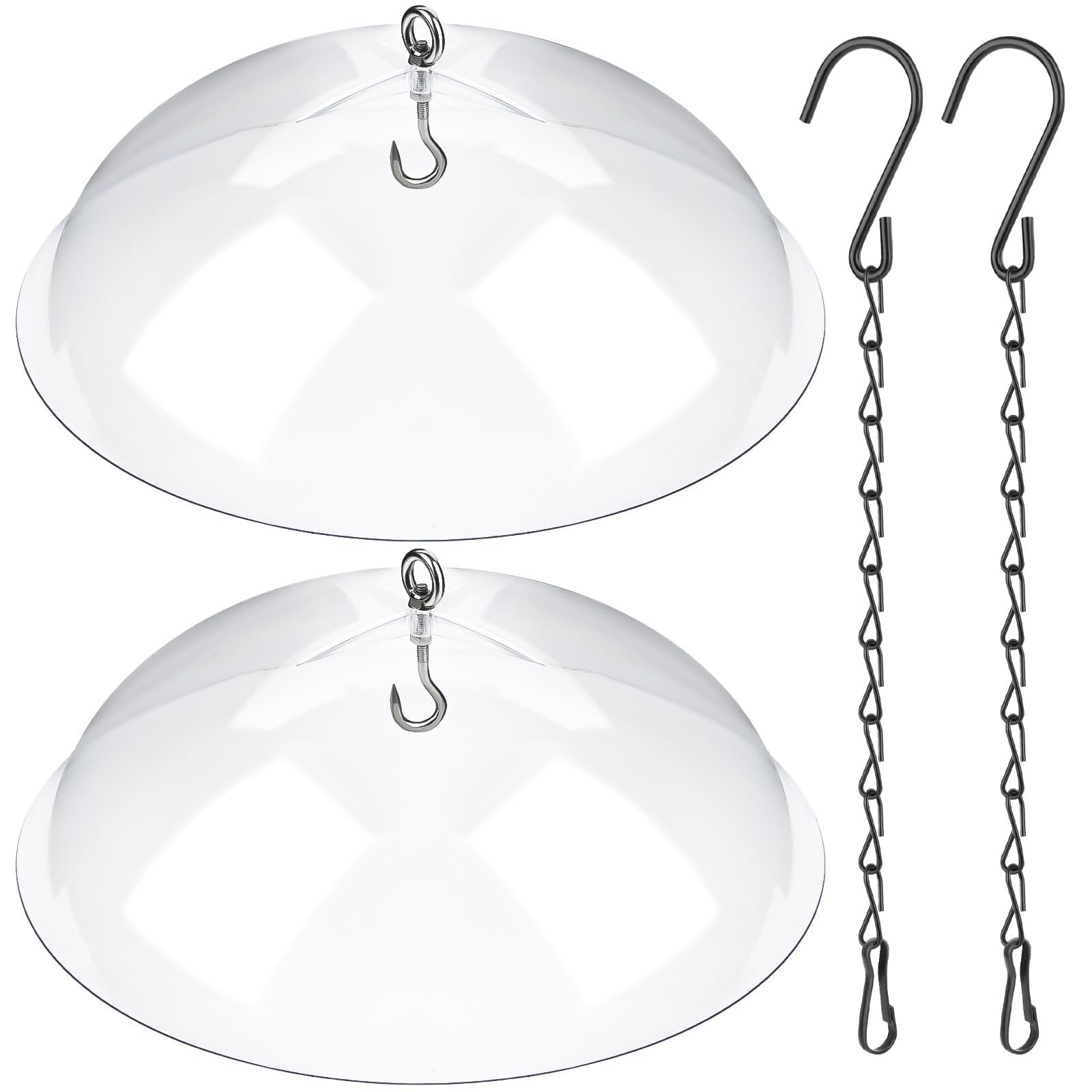 Deflector de ardillas transparente de 10 pulgadas para comedero de pájaros exterior